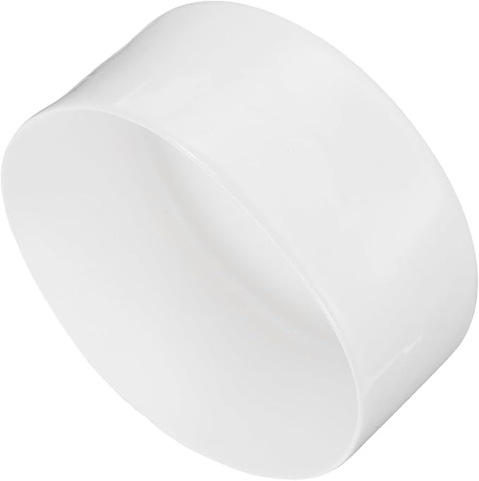 uxcell 4pcs Rubber End Caps 115mm (4 1/2 Inch) ID x 80mm(3 1/8 Inch) H Vinyl Round End Cap Cover Screw Thread Protectors White