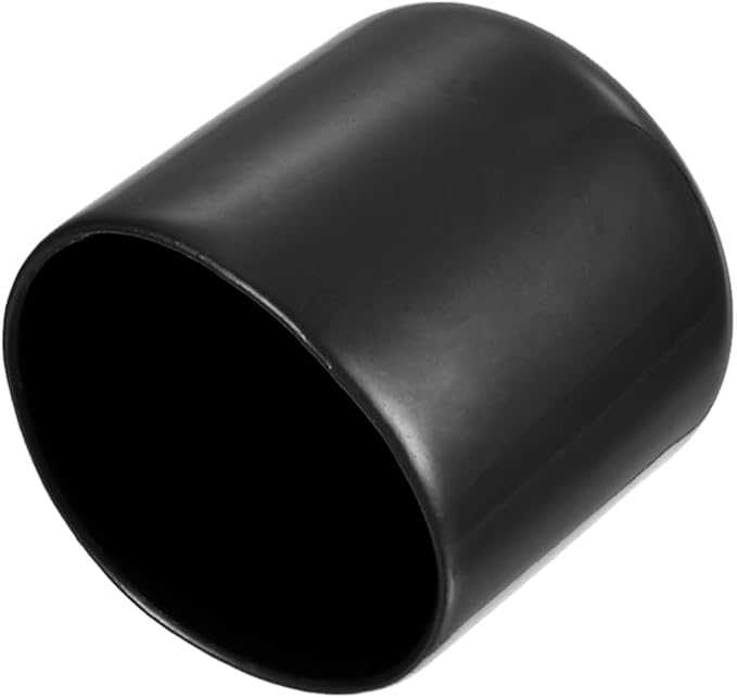 uxcell 4pcs Rubber End Caps 1 1/4"(32mm) ID Vinyl Round End Cap Cover Screw Thread Protectors Black, 30mm Height