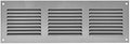 Repa Market 12x4 Inch Air Vent Cover/Gray Galvanized Steel Louvered Grill Cover with Mesh Screen/Wall or Ceiling Vent/Durable Flush Mount HVAC Register for Indoor and Outdoor Ventilation