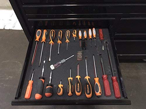 5S Lean Tool Box Foam Organizers 1/2 INCH Thick (1 Piece) (16"x22, Black)