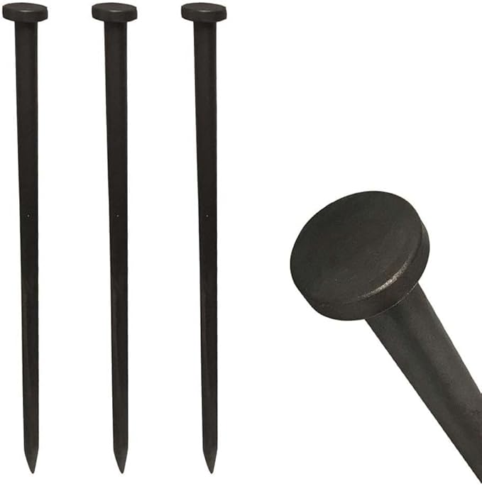 Single Head Tent Stakes - Heavy Duty Steel Tent Stakes, Versatile Ground Spikes to Anchor Commercial Inflatables, Party Tents, and Outdoor Camping Shelters, 3/4 x 30 Inch, 25-Pack