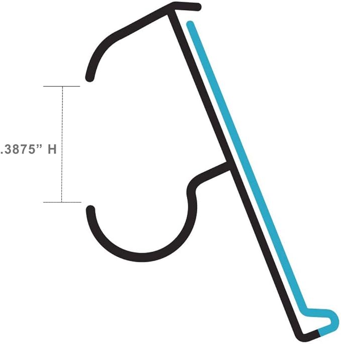 Price Tag Holder and Molding for Double Wire Cooler/Freezer Shelves | 30" Long | 1.25" High | 25 Pack | Black