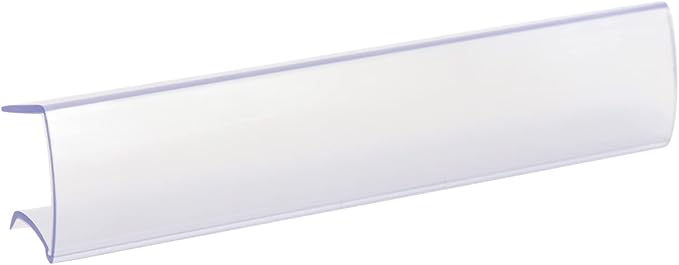 SmartSign Shelf Clip Label Holder | 1.125" x 6" Clear Plastic, for 1" Thick Shelves, Pack of 10
