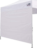 Eurmax USA 10FT Instant Canopy SunWall Pop Up Canopy Wall with Horizontal Strap for Eurmax ONLY,1 Pack Sidewall (White)