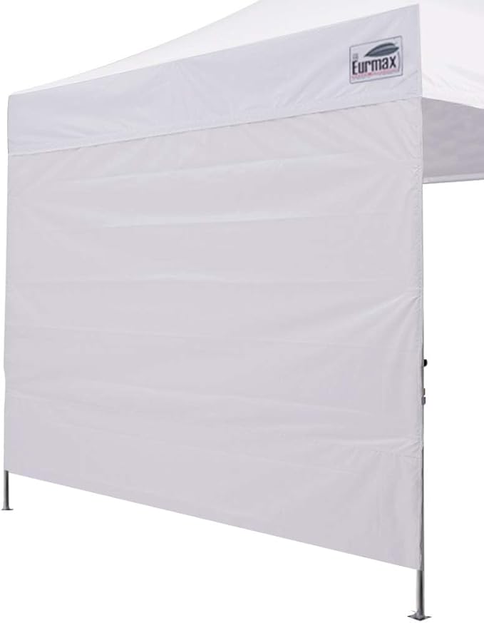 Eurmax USA 10FT Instant Canopy SunWall Pop Up Canopy Wall with Horizontal Strap for Eurmax ONLY,1 Pack Sidewall (White)