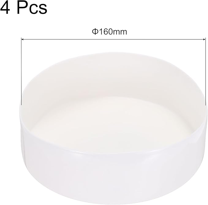 uxcell 4pcs Rubber End Caps 160mm(6.3 Inch) ID Vinyl Round End Cap Cover Screw Thread Protectors White, 50mm Height