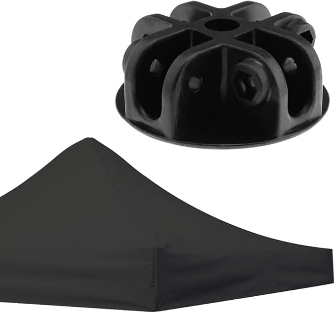 4-Way Roof Centre Bracket Connector, Canopy Tent Replacement Part, PA Material, Snap-Lock Design, for Pop-up Canopies, Outdoor Use