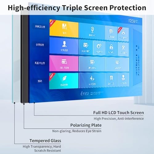 22" LCD Touch Screen Digital Signage Kiosk, K-Style Stand for Mall Navigation, Self-Ordering & Advertising - Versatile Display Solution, Black