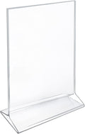 Azar 142711 5-1/2-Inch W by 8-1/2-Inch H Top-Load Acrylic Sign Holder, 10-Piece Set