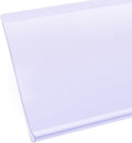 Shelf Label Strips, Pro Painter 50 Pack Self Adhesive 1.5”H Shelf Strip Price Tag Holder for Plastic, Metal and Wood Gondola Shelf, Clear Plastic Front/White Back Sign Holder for 48” Long Shelf