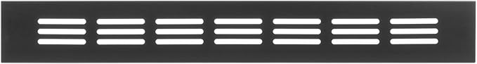 Vent Systems 11.81 x 1.57 (Outer Size) Rectangular Door Vent - Brown Aluminum Vent Cover Toe Kick Vent Cover - HVAC for Home Cabinet Vent - Intake/Exhaust Door Return Air Vent