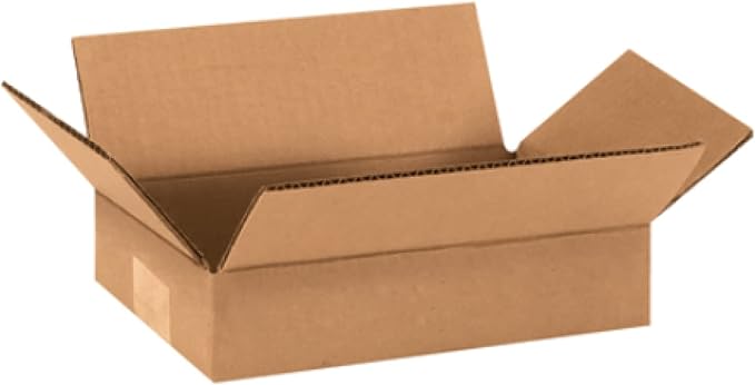 Secure Seal - 9x6x2 Pack of 25 Corrugated Cardboard Packing Shipping Mailing Moving Carton Boxes