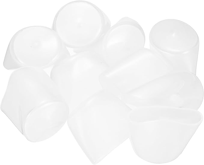 uxcell 10pcs Rubber End Caps 38mm(1.5 Inch) ID Vinyl Round End Cap Cover Screw Thread Protector Clear