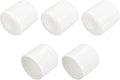 uxcell 5pcs Rubber End Caps 26mm ID Vinyl PVC Round Tube Bolt Cap Cover Screw Thread Protectors White