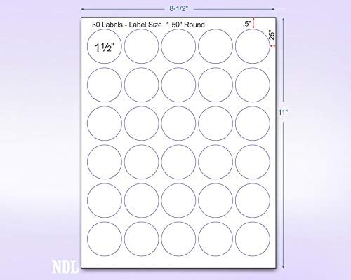 NextDayLabels - 8-1/2 x 11" Neon Color High Light Fluorescent Labels for Laser & Inkjet Printer (Pink Fluorescent, 1.5" Round - 30 Per Page | 750 Labels)