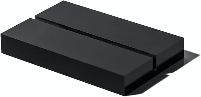 UNIQOOO 3" Black Acrylic Stand | 10 Pack 3mm Slot Wedding Sign Holders, Perfect for Wedding, Table Number, Exhibition, Office, Restaurant, Business