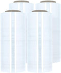 PSBM Stretch Wrap, 4 Pack, 16 Inch x 1500 Feet, 47 Gauge, Clear Plastic Cling, Cast Hand Stretch Film Rolls for Packaging Moving Packing Pallets