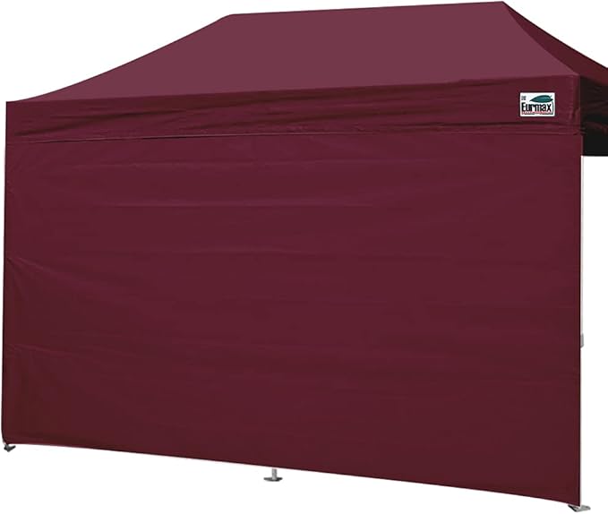 Eurmax USA Instant Canopy SunWall Camping Tent Tarp Shelter 10x20 Canopy Wall Sidewall Tent, 1 Pack Sidewall Only (Burgundy)