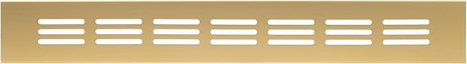 Vent Systems 11.81 x 1.57 (Outer Size) Air Supply Ventilation Grille - Gold Aluminum Rectangle Intake/Exhaust Door Vent Deflector - HVAC for Home Improvement Floor, Wall Duct Cover