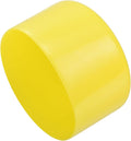 uxcell 4pcs Rubber End Caps 70mm(2 3/4") ID Vinyl Round Tube Bolt Cap Cover Screw Thread Protectors Yellow, 40mm Height