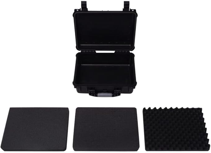 PP Portable Flight Case, Lockable Tool Box for Transportation Travelling, Protective Equipment Case, 16"x13"x6.9", -286