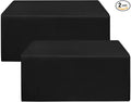 HolidayIdeas 2 Pack Fitted Tableclothes - 48 x 24 Inch - Black Rectangle Tablecloths for 4 Foot Tables, Fabric Table Cover Protector for Parties, Craft Show, Trade Show