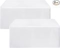 HolidayIdeas 2 Pack Fitted Table Clothes - 48 x 24 Inch - White Rectangle Tablecloths for 4 Foot Tables, Polyester Fabric Tablecloth for Folding Table, Parties, Birthday, Wedding, Trade Show