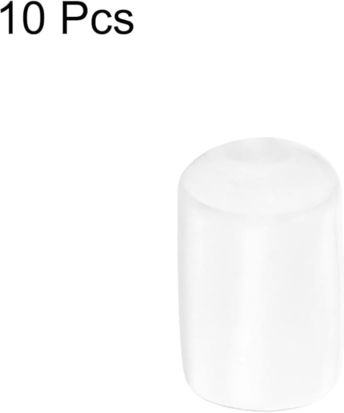 uxcell 10pcs Rubber End Caps Protective Caps 18mm ID Vinyl Round End Cap Cover Screw Thread Protectors Clear