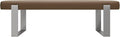 VANT Upholstered Bed Bench - Vintage Leather Cognac - Brushed Nickel - Contemporary Modern, Bedroom Bench Seat, Hallway, or Entryway