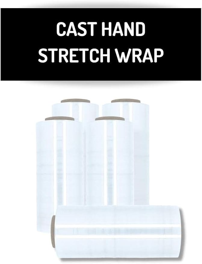 PSBM 256 Rolls 12 Inch x 1500 Feet 90 Gauge Stretch Film/Wrap, Heavy Duty Industrial Strength Clear Shrink Plastic Wrap for Moving, Packing, Shipping, Pallet Wrapping & Storage