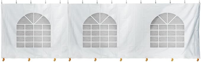 TentandTable Standard Cathedral Tent Sidewall, 7-Foot by 30-Foot, Waterproof Sidewalls for Commercial Party & Canopy Tents, UV Resistant & Removable, 14oz Translucent Vinyl, Tent Not Included
