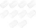 uxcell 10pcs Rubber End Caps Protective Caps 18mm ID Vinyl Round End Cap Cover Screw Thread Protectors Clear