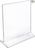 Azar Displays 142709 5.5-Inch Width by 7-Inch Height Top-Load Acrylic Sign Holder, 10-Pack