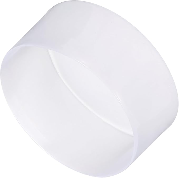 uxcell 4pcs Rubber End Caps 110mm ID Vinyl Round End Cap Cover Screw Thread Protectors Clear, 50mm Height