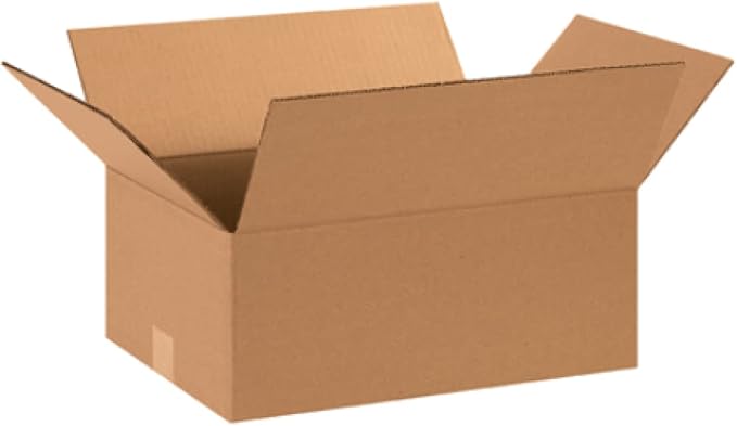 Secure Seal - 15x11x6 Pack of 50 Corrugated Cardboard Packing Shipping Mailing Moving Carton Boxes