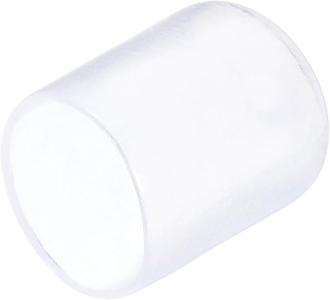 uxcell 20pcs Rubber End Caps 19mm(3/4") ID Vinyl PVC Round Tube Bolt Cap Cover Screw Thread Protectors Clear