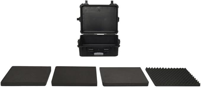 PP Portable Flight Case, Lockable Tool Box for Transportation Travelling, Protective Equipment Case, 21.7"x16.9"x8.3", -284