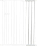 Lumizone Extra Tall Cat Gate Extension Kit 61.02" High Pressure Mounted 2025 New 12.60" Extra Wide 1.37" Gap No Drilling Tall Pet Gate for Dogs (White, 61.02" H x 12.60" W, Extension)