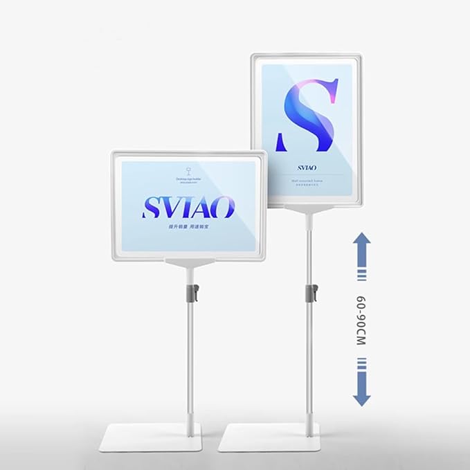 Adjustable Banner Holder Table Top Banner Display Poster Stand Store Counter Display Poster Stand Advertising Display Sign Holder (A4 210×297mm/8.27×11.69 inches)