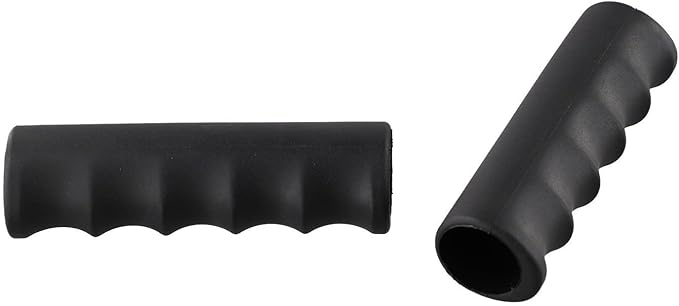 2Pcs Wheelbarrow Handle Covers 22-30mm Rubber Grip Sleeves Non Slip Garden Cart Handles Shock Absorption Black(118 x 28mm)