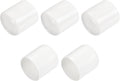 uxcell 5pcs Rubber End Caps 28mm ID Vinyl PVC Round Tube Bolt Cap Cover Screw Thread Protectors White