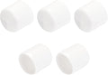uxcell 5pcs Rubber End Caps 32mm ID Vinyl Round Tube Bolt Cap Cover Screw Thread Protectors White