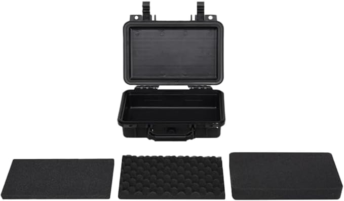 PP Portable Flight Case, Lockable Tool Box for Transportation Travelling, Protective Equipment Case, 11.8"x8.7"x3.9", -280