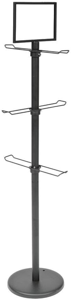 HUBERT Tote Bag Rack 3 Tier 57 3/4" H Black