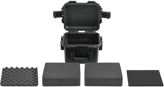PP Portable Flight Case, Lockable Tool Box for Transportation Travelling, Protective Equipment Case, 11.8"x9.6"x7.9", -290