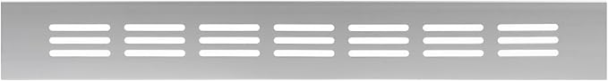 Vent Systems 11.81 x 1.57 (Outer Size) Rectangular Door Vent - Silver Aluminum Vent Cover, Toe Kick Vent Cover - HVAC for Home Improvement Cabinet Vent - Intake/Exhaust Door Return Air Vent
