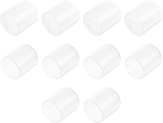 uxcell 10pcs Rubber End Caps Protective Caps 26mm(1 Inch) ID Vinyl Round End Cap Cover Screw Thread Protectors Clear