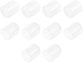 uxcell 10pcs Rubber End Caps Protective Caps 24mm ID Vinyl Round End Cap Cover Screw Thread Protectors Clear