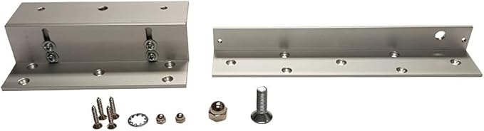 Visionis FPC-5191 300lbs Indoor Electromagnetic Lock with 300 lbs L and Z Bracket for Inswinging Door Maglock