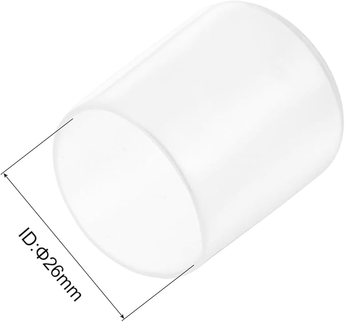 uxcell 10pcs Rubber End Caps Protective Caps 26mm(1 Inch) ID Vinyl Round End Cap Cover Screw Thread Protectors Clear
